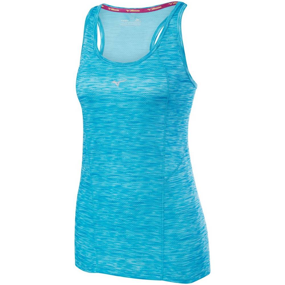 Damske Tank Top Mizuno Alpha Vent Bezecke Modre Tyrkysové Vypredaj SBAT31906